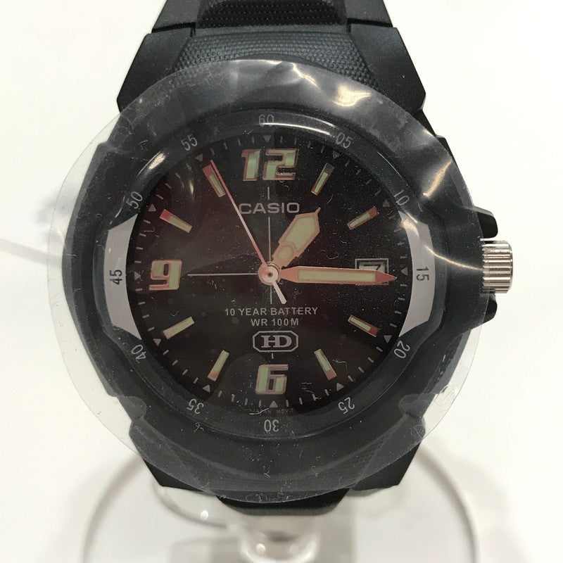 【中古品】【メンズ】 CASIO カシオ MW-600F 時計 腕時計 BLACK 取り扱い説明書付属 198-261014-io-09-fuzh カラー：ブラック 万代Net店