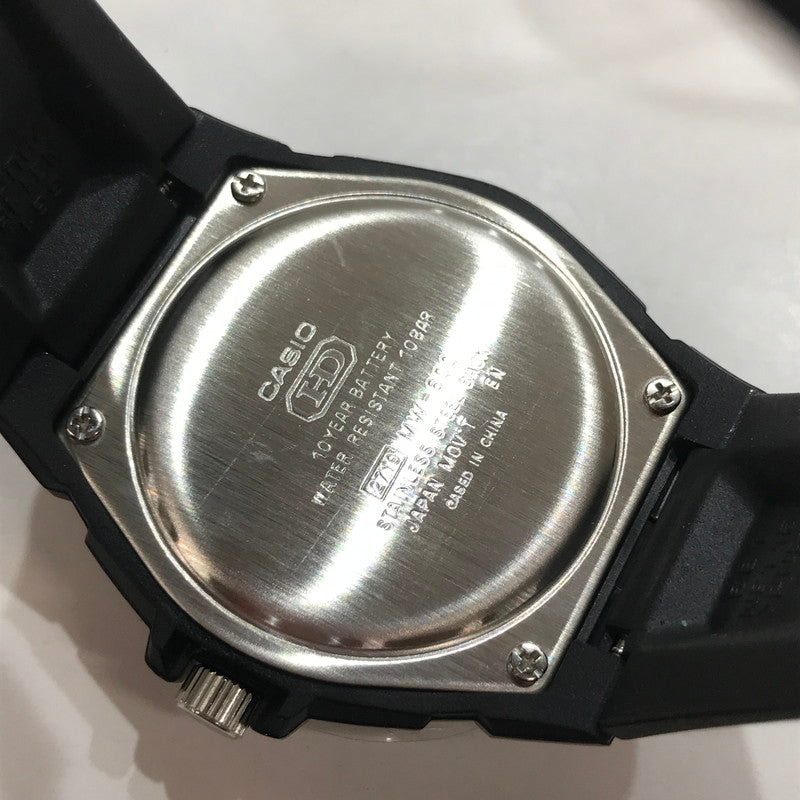 【中古品】【メンズ】 CASIO カシオ MW-600F 時計 腕時計 BLACK 取り扱い説明書付属 198-261014-io-09-fuzh カラー：ブラック 万代Net店