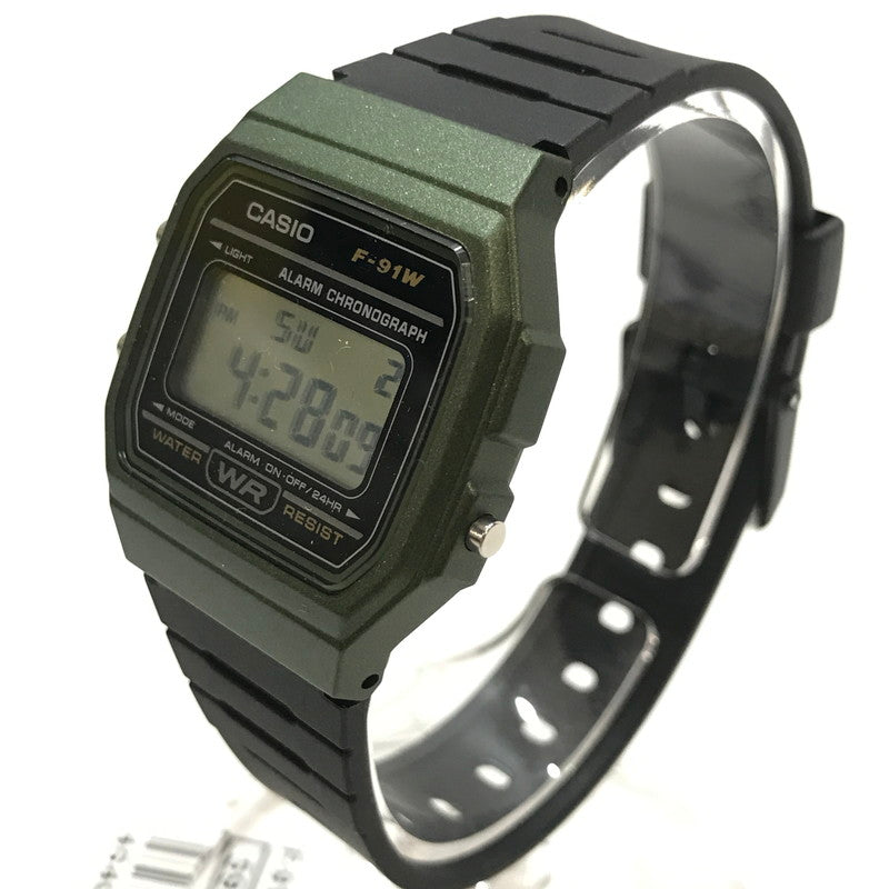 【中古品】【メンズ】 CASIO カシオ F-91WM 時計 時計 腕時計 取り扱い説明書付属 198-261014-io-02-fuzh カラー：メタルカーキ 万代Net店