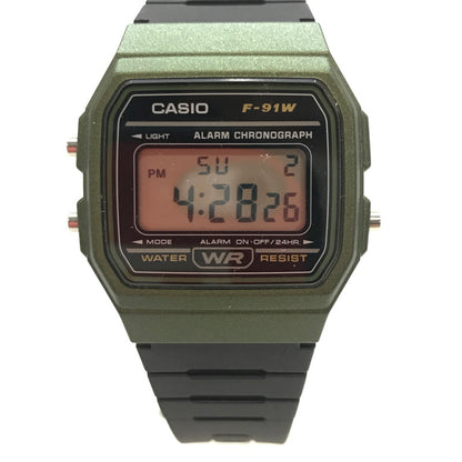 【中古品】【メンズ】 CASIO カシオ F-91WM 時計 時計 腕時計 取り扱い説明書付属 198-261014-io-02-fuzh カラー：メタルカーキ 万代Net店