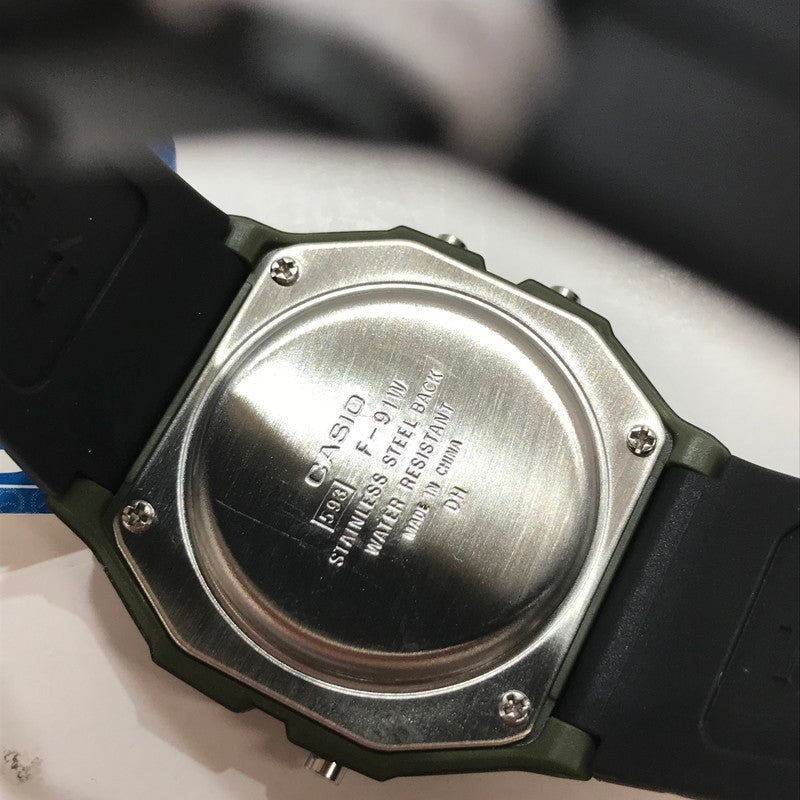 【中古品】【メンズ】 CASIO カシオ F-91WM 時計 時計 腕時計 取り扱い説明書付属 198-261014-io-02-fuzh カラー：メタルカーキ 万代Net店