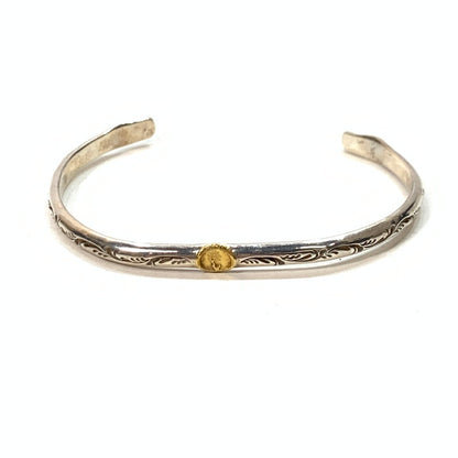 【中古品】【メンズ】 WILDWOOD HALF ROUND GOLD BANGLE バングル アクセサリー ブランド 192-241222-gm-10-fuz カラー：シルバー 万代Net店