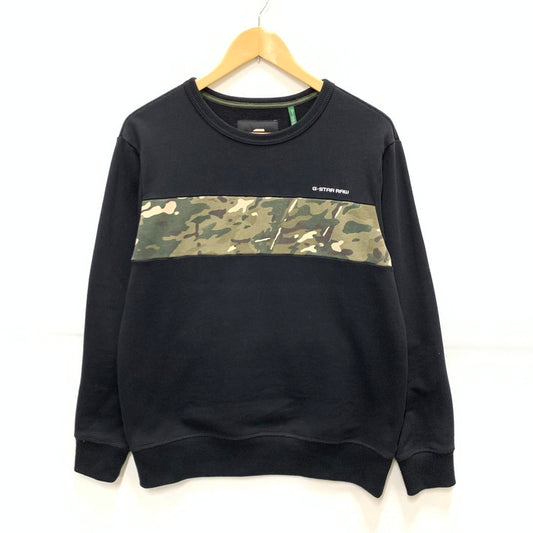 【中古品】【メンズ】 G-STAR RAW CORE CAMO BLOCK SWEATER セーター ニット トップス ブランド 古着 141-250111-gm-11-fuz サイズ：M カラー：ブラック 万代Net店
