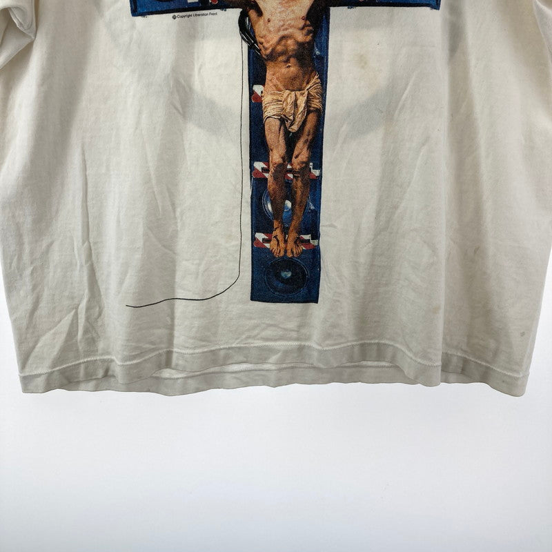 【中古品】【メンズ】  SAINT MICHAEL セントマイケル 河村康輔 SM-A23-0000-C18 COMPLICATED プリント Tシャツ トップス ブランド 古着 142-250205-mh-04-fuz サイズ：XL カラー：ホワイト 万代Net店