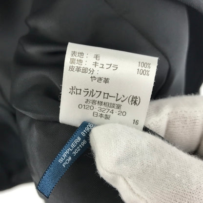 【中古品】【レディース】 RALPH LAUREN ラルフローレン 上襟 ベロア切替 テーラード ジャケット コート アウター ブランド 古着 169-250122-mh-11-fuz サイズ：6 カラー：ブラック 万代Net店