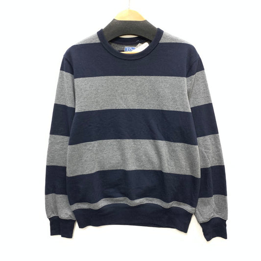 【中古品】【メンズ】 J.CREW スウェット トップス アウター ブランド 古着 145-250105-gm-19-fuz サイズ：S カラー：ネイビー グレー ボーダー 万代Net店