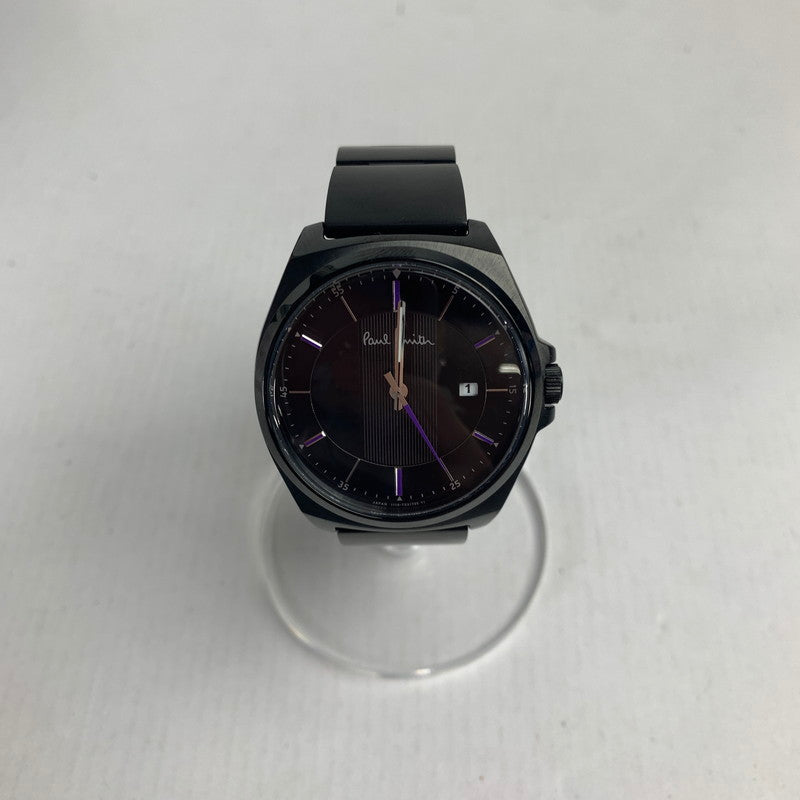 【中古品】【メンズ】  PAUL SMITH クォーツ腕時計 時計 ポールスミス 197-250208-st-08-fuz カラー：ブラック・パープル 万代Net店