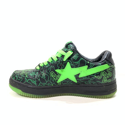 【中古品】【メンズ】 A BATHING APE アベイシングエイプ RAZER M191902 BAPE STA ベイプスタ シューズ 靴 スニーカー 162-241229-gm-29-fuz サイズ：26cm カラー：ネオン グリーン カモフラ 万代Net店
