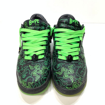 【中古品】【メンズ】 A BATHING APE アベイシングエイプ RAZER M191902 BAPE STA ベイプスタ シューズ 靴 スニーカー 162-241229-gm-29-fuz サイズ：26cm カラー：ネオン グリーン カモフラ 万代Net店