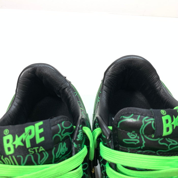【中古品】【メンズ】 A BATHING APE アベイシングエイプ RAZER M191902 BAPE STA ベイプスタ シューズ 靴 スニーカー 162-241229-gm-29-fuz サイズ：26cm カラー：ネオン グリーン カモフラ 万代Net店
