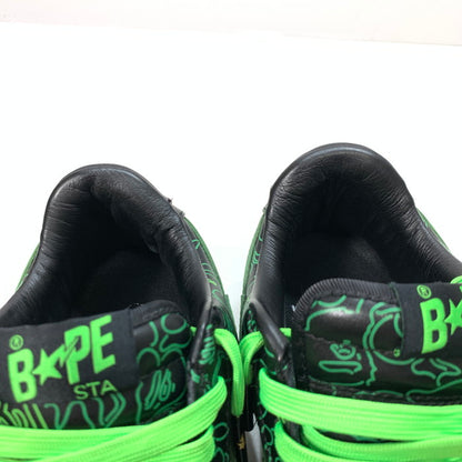 【中古品】【メンズ】 A BATHING APE アベイシングエイプ RAZER M191902 BAPE STA ベイプスタ シューズ 靴 スニーカー 162-241229-gm-29-fuz サイズ：26cm カラー：ネオン グリーン カモフラ 万代Net店