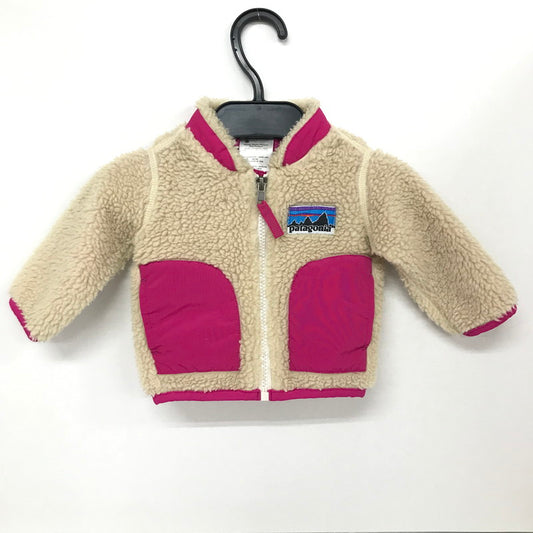 【中古品】【キッズ】 PATAGONIA パタゴニア ボアジャケット 173-260114-ky-65-fuz サイズ：3M カラー：ベージュ/ピンク 万代Net店