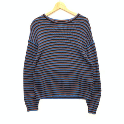 【中古品】【メンズ】 VAINL ARCHIVE ヴァイナルアーカイブ 長袖サマーニット カットソー トップス ブランド 古着 140-250308-gm-37-fuz サイズ：L カラー：ボーダー 万代Net店