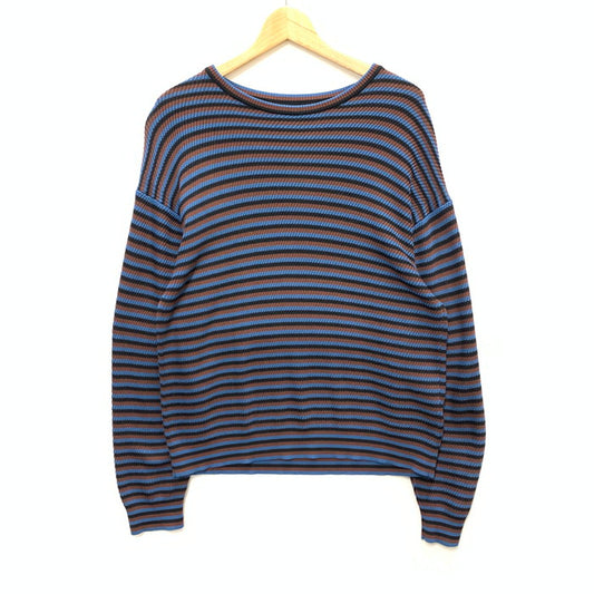 【中古品】【メンズ】 VAINL ARCHIVE ヴァイナルアーカイブ 長袖サマーニット カットソー トップス ブランド 古着 140-250308-gm-37-fuz サイズ：L カラー：ボーダー 万代Net店