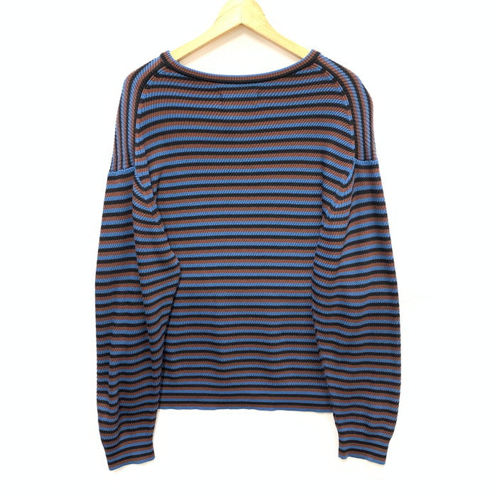 【中古品】【メンズ】 VAINL ARCHIVE ヴァイナルアーカイブ 長袖サマーニット カットソー トップス ブランド 古着 140-250308-gm-37-fuz サイズ：L カラー：ボーダー 万代Net店