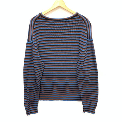 【中古品】【メンズ】 VAINL ARCHIVE ヴァイナルアーカイブ 長袖サマーニット カットソー トップス ブランド 古着 140-250308-gm-37-fuz サイズ：L カラー：ボーダー 万代Net店