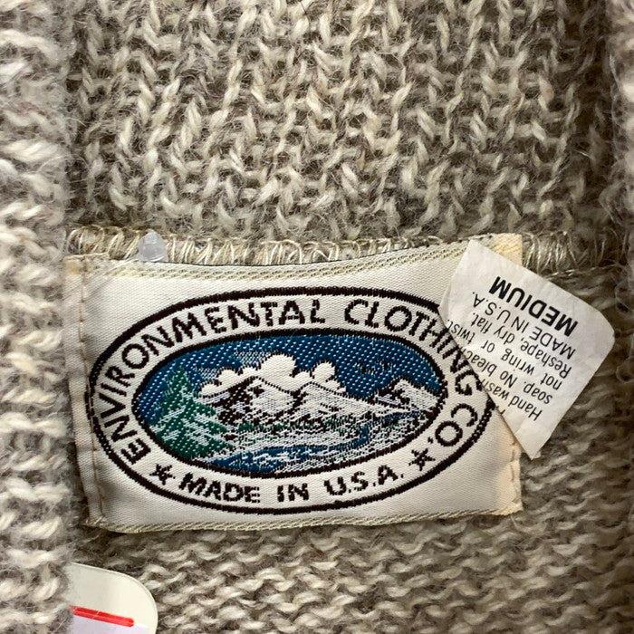 【中古品】【メンズ】 ENVIRONMENTAL CLOTHING ショールカラー ニット トップス ブランド 古着 145-250112-gm-33-fuz サイズ：M カラー：ベージュ 万代Net店