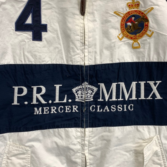 【中古品】【メンズ】 POLO RALPH LAUREN ポロ・ラルフローレン スウィングトップブルゾン アウター リバーシブル ブランド 古着 145-250112-gm-38-fuz サイズ：M カラー：ネイビー ホワイト 万代Net店