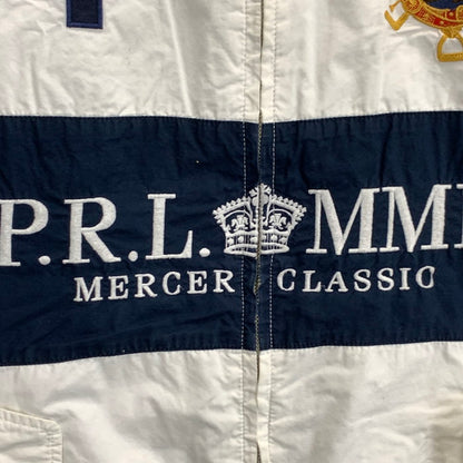 【中古品】【メンズ】 POLO RALPH LAUREN ポロ・ラルフローレン スウィングトップブルゾン アウター リバーシブル ブランド 古着 145-250112-gm-38-fuz サイズ：M カラー：ネイビー ホワイト 万代Net店