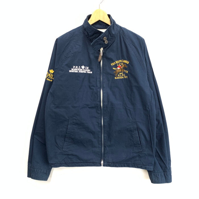 【中古品】【メンズ】 POLO RALPH LAUREN ポロ・ラルフローレン スウィングトップブルゾン アウター リバーシブル ブランド 古着 145-250112-gm-38-fuz サイズ：M カラー：ネイビー ホワイト 万代Net店