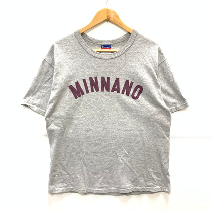 【中古品】【メンズ】 MINNANO CHAMPION 半袖Tシャツ カットソー トップス ブランド 古着 142-250209-gm-03-fuz サイズ：M カラー：グレー 万代Net店