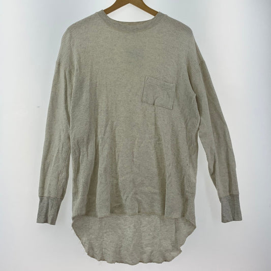 【中古品】【メンズ】 Nigel Cabourn ナイジェルケーボン ワッフル長袖Tシャツ サーマル ロンT カットソー 140-250122-st-02-fuz サイズ：46 カラー：クリーム/グレー系 万代Net店