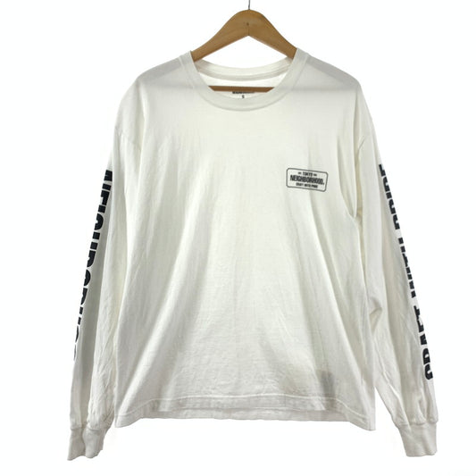 【中古品】【メンズ】 NEIGHBORHOOD ネイバーフッド 長袖Tシャツ ロンT カットソー 142-250122-st-01-fuz サイズ：S カラー：ホワイト 万代Net店