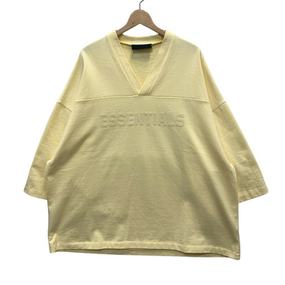 【中古品】【メンズ】 FOG ESSENTIALS Vネック オーバーサイズ半袖Tシャツ カットソー トップス ブランド 古着 142-250209-gm-27-fuz サイズ：L カラー：イエロー 万代Net店