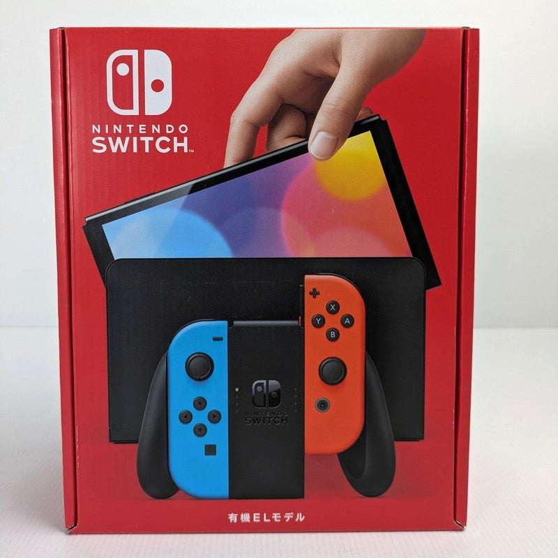 【中古美品】 未使用 Nintendo Switch 有機ELモデル Joy-Con ネオンブルー/ネオンレッド ニンテンドースイッチ ゲーム機本体 034-250224-vt-01-fuz 万代Net店