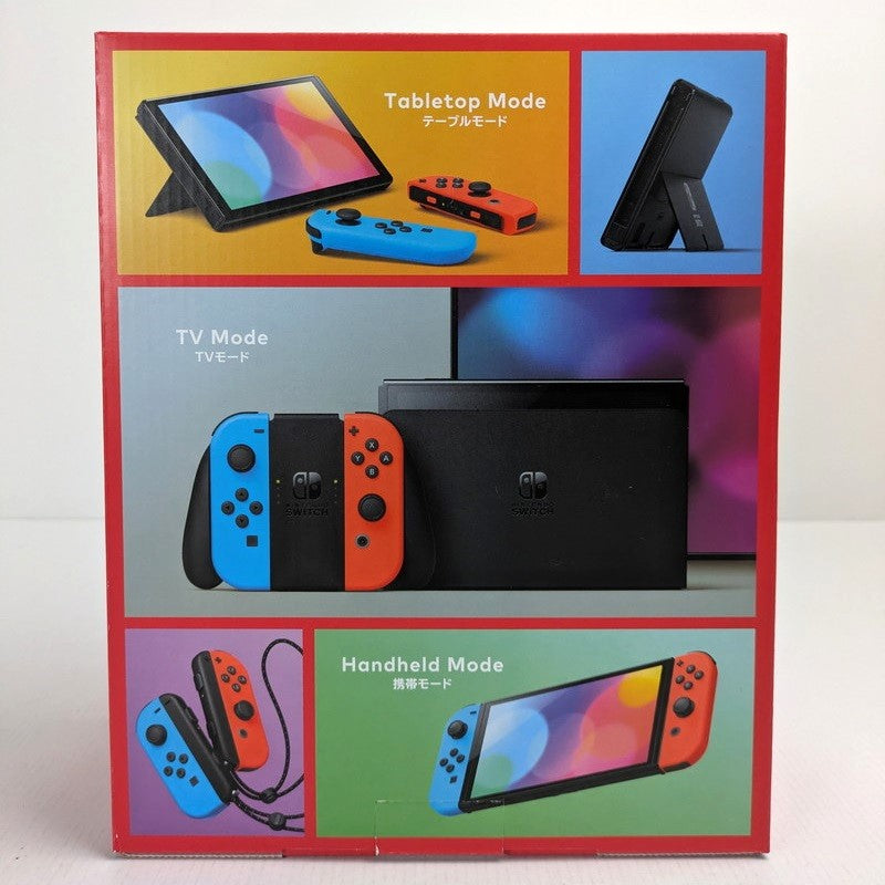 【中古美品】 未使用 Nintendo Switch 有機ELモデル Joy-Con ネオンブルー/ネオンレッド ニンテンドースイッチ ゲーム機本体 034-250224-vt-01-fuz 万代Net店