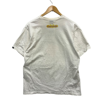 【中古品】【メンズ】 STUSSY ステューシー CUSTOMADE 半袖Tシャツ カットソー トップス ブランド 古着 142-250201-gm-31-fuz サイズ：表記無 カラー：ホワイト 万代Net店