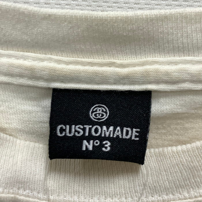 【中古品】【メンズ】 STUSSY ステューシー CUSTOMADE 半袖Tシャツ カットソー トップス ブランド 古着 142-250201-gm-31-fuz サイズ：表記無 カラー：ホワイト 万代Net店