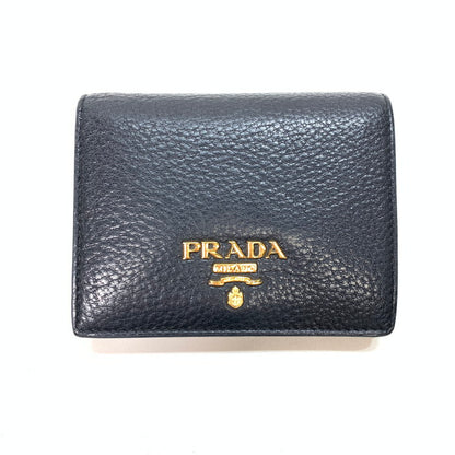 【中古品】【レディース】 PRADA プラダ 1MV021 サフィアーノ コンパクトウォレット 財布 ブランド 181-250126-gm-05-fuz カラー：ブラック 万代Net店