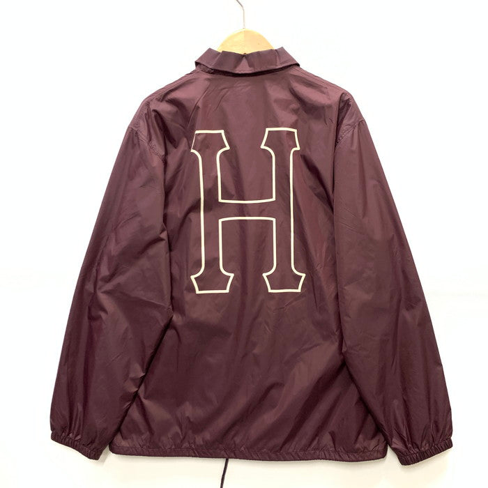 【中古品】【メンズ】 HUF ハフ コーチジャケット ナイロンジャケット トップス アウター ブランド 古着 142-250126-gm-15-fuz サイズ：XL カラー：ワインレッド 万代Net店