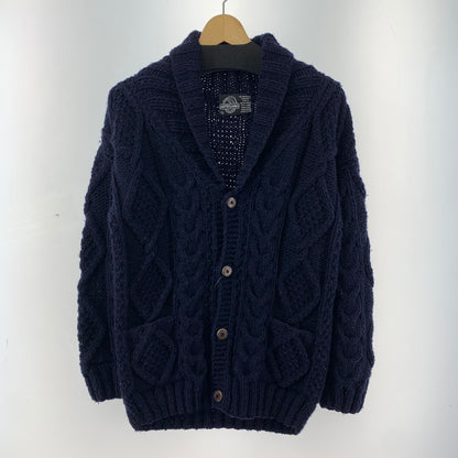 【中古品】【メンズ】 ARTESANIA アルテサニア ウール ニット カーディガン トップス 長袖 古着 145-260306-mh-02-fuz サイズ：S カラー：ネイビー 万代Net店