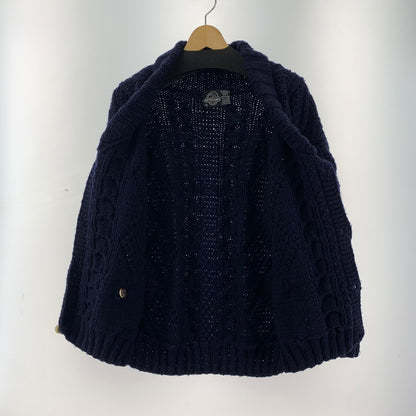 【中古品】【メンズ】 ARTESANIA アルテサニア ウール ニット カーディガン トップス 長袖 古着 145-260306-mh-02-fuz サイズ：S カラー：ネイビー 万代Net店