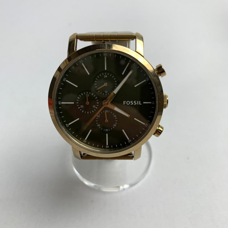 【中古品】【メンズ】  FOSSIL LUTHER CHRONOGRAPH ANTIQUE GOLD-TONE STAINLESS STEEL WATCH 時計 197-250130-st-04-fuz カラー：ゴールド 万代Net店