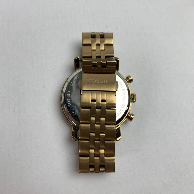 【中古品】【メンズ】  FOSSIL LUTHER CHRONOGRAPH ANTIQUE GOLD-TONE STAINLESS STEEL WATCH 時計 197-250130-st-04-fuz カラー：ゴールド 万代Net店