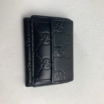 【中古品】【メンズ】  GUCCI グッチ 547070 グッチシマ 三つ折りミニ財布 財布 181-250126-st-05-fuz カラー：ブラック 万代Net店