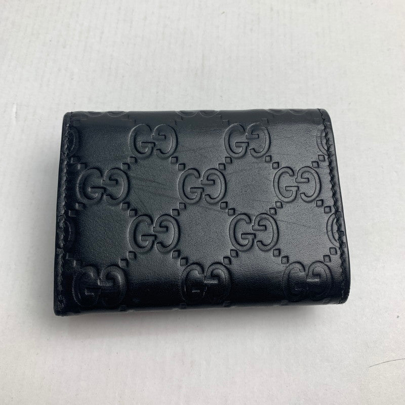 【中古品】【メンズ】  GUCCI グッチ 547070 グッチシマ 三つ折りミニ財布 財布 181-250126-st-05-fuz カラー：ブラック 万代Net店