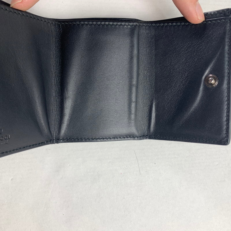 【中古品】【メンズ】  GUCCI グッチ 547070 グッチシマ 三つ折りミニ財布 財布 181-250126-st-05-fuz カラー：ブラック 万代Net店