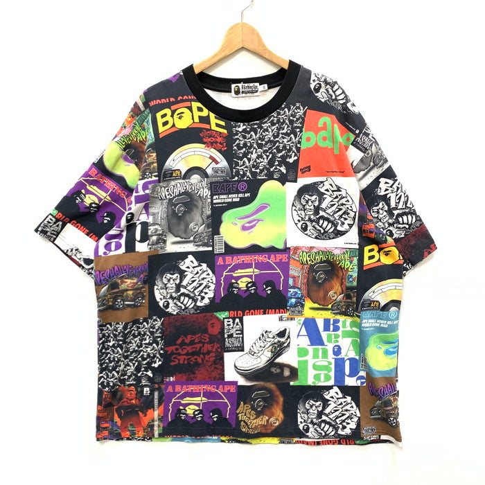 【中古品】【メンズ】 A BATHING APE アベイシングエイプ BAPE ALBUM MONOGRAM TEE 半袖Tシャツ カットソー 古着 142-250127-gm-28-fuz サイズ：2XL カラー：マルチカラー 万代Net店