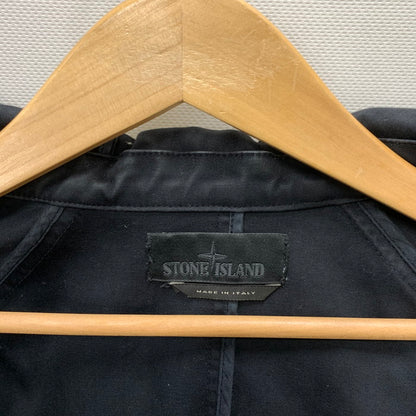 【中古品】【メンズ】 STONE ISLAND ストーンアイランド GHOST RASO GOMMATO 2 POCKET JACKET ジャケット アウター 古着  141-250127-gm-24-fuz サイズ：S カラー：ブラック 万代Net店