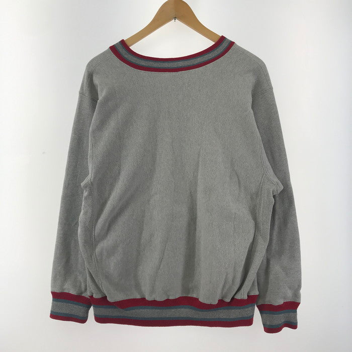 【中古品】Champion チャンピオン 90‘S リバースウィーブ 刺繡タグ USA製 Vネック スウェット トレーナー シャツ トップス ブランド 古着 146-250129-mh-02-fuz サイズ：XL カラー：グレー 万代Net店