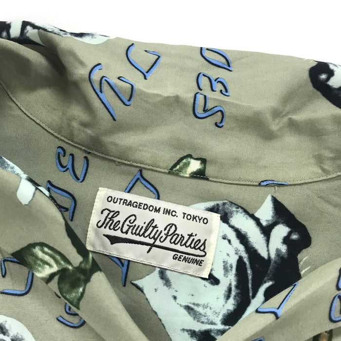 【中古品】WACKO MARIA ワコマリア 21SS HAWAIIAN SHIRT ハワイアン シャツ 半袖 Tシャツ トップス ブランド 古着 140-250129-mh-01-fuz サイズ：XL カラー：カーキ 万代Net店