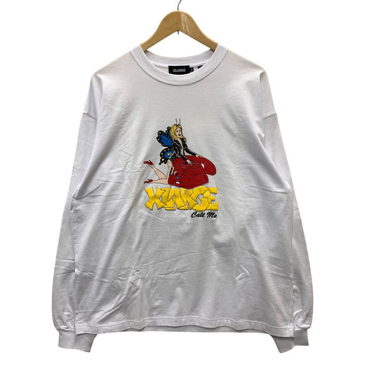 【中古品】【メンズ】 XLARGE エクストララージ 長袖Tシャツ カットソー トップス ブランド 古着 142-250209-gm-09-fuz サイズ：XL カラー：ホワイト 万代Net店