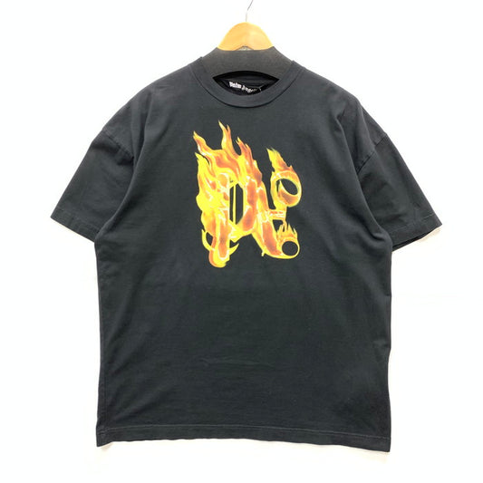 【中古品】【メンズ】 PALM ANGELS PMAR24-093 半袖Tシャツ カットソー トップス ブランド 古着 141-250202-gm-34-fuz サイズ：L カラー：ブラック 万代Net店