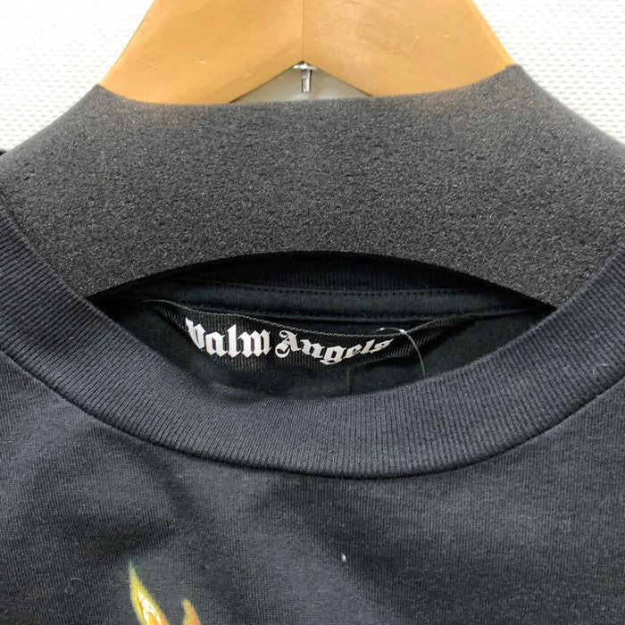 【中古品】【メンズ】 PALM ANGELS PMAR24-093 半袖Tシャツ カットソー トップス ブランド 古着 141-250202-gm-34-fuz サイズ：L カラー：ブラック 万代Net店