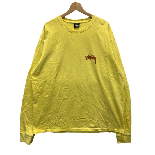 【中古品】【メンズ】 STUSSY ステューシー オールド 長袖Tシャツ カットソー トップス ブランド 古着 142-250202-gm-24-fuz サイズ：XL カラー：イエロー 万代Net店