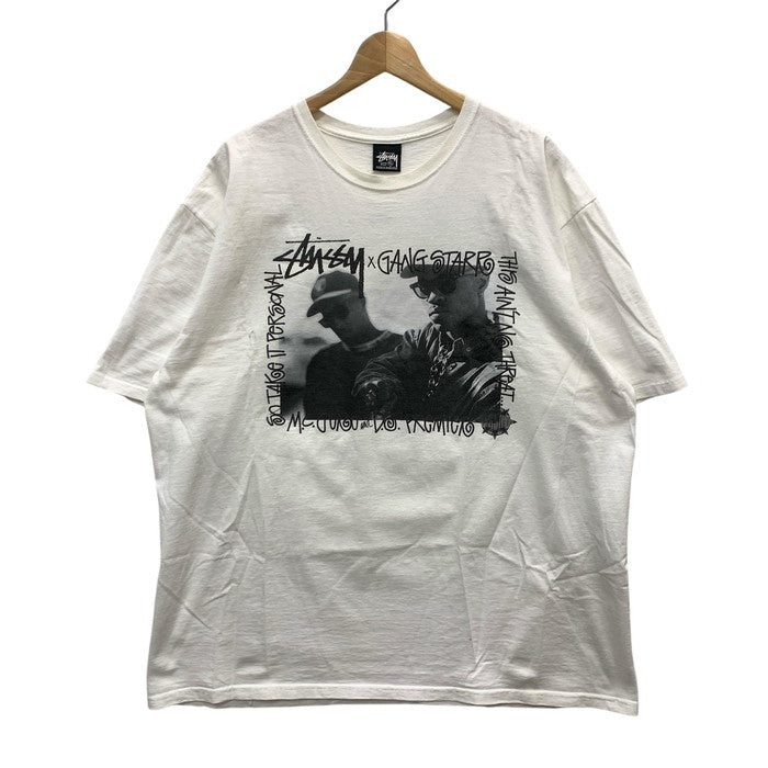 【中古品】【メンズ】 STUSSY ステューシー GANG STARR TEE 半袖Tシャツ カットソー トップス ブランド 古着 142-250202-gm-23-fuz サイズ：XL カラー：ホワイト 万代Net店